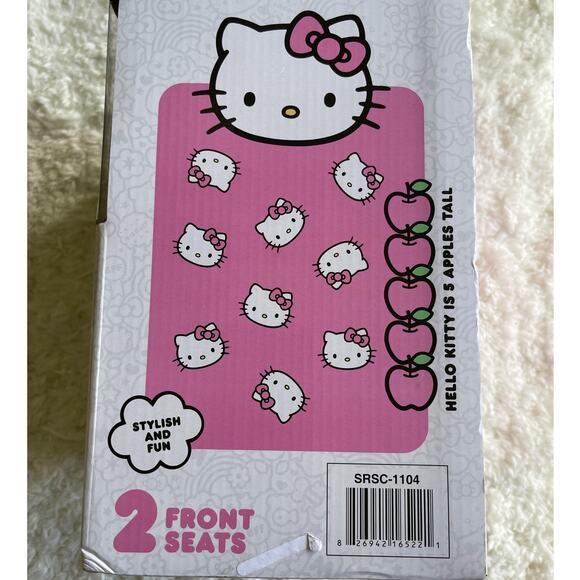 Hello Kitty Pink Black Car Front Seat Covers Set of 2 Cute Stylish Accessory NEW - Picture 8 of 10